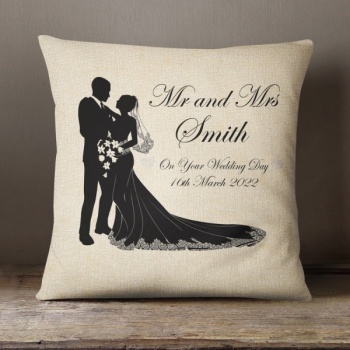 Luxury Personalised Cushion - Inner Pad Included -  Wedding Couples 2